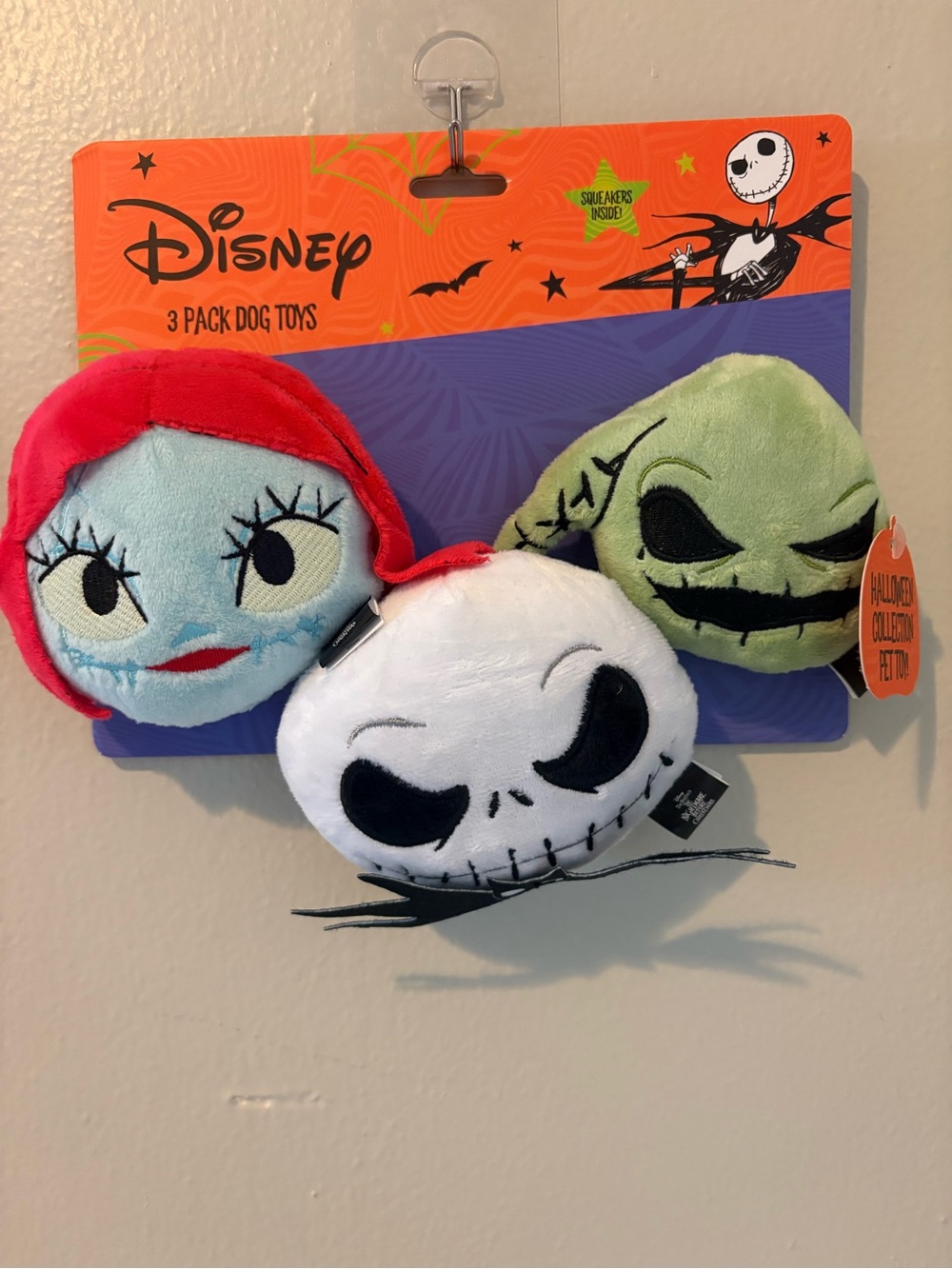 Disney The Nightmare Before Christmas Orange and Black 3-Pack Dog Toys